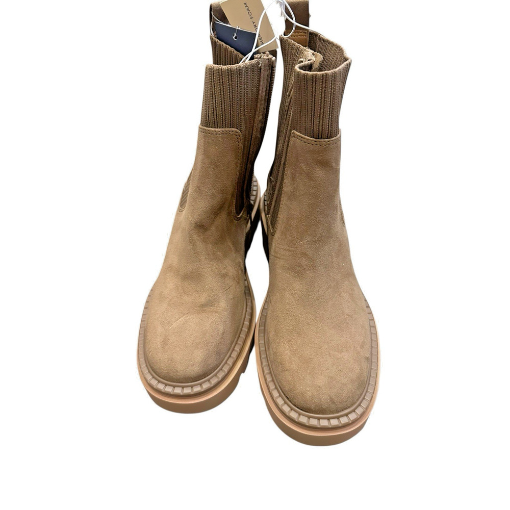 Universal Thread Women's Kyrie Chunky Heel Ankle Sock Boots Tan - Picture 3 of 6